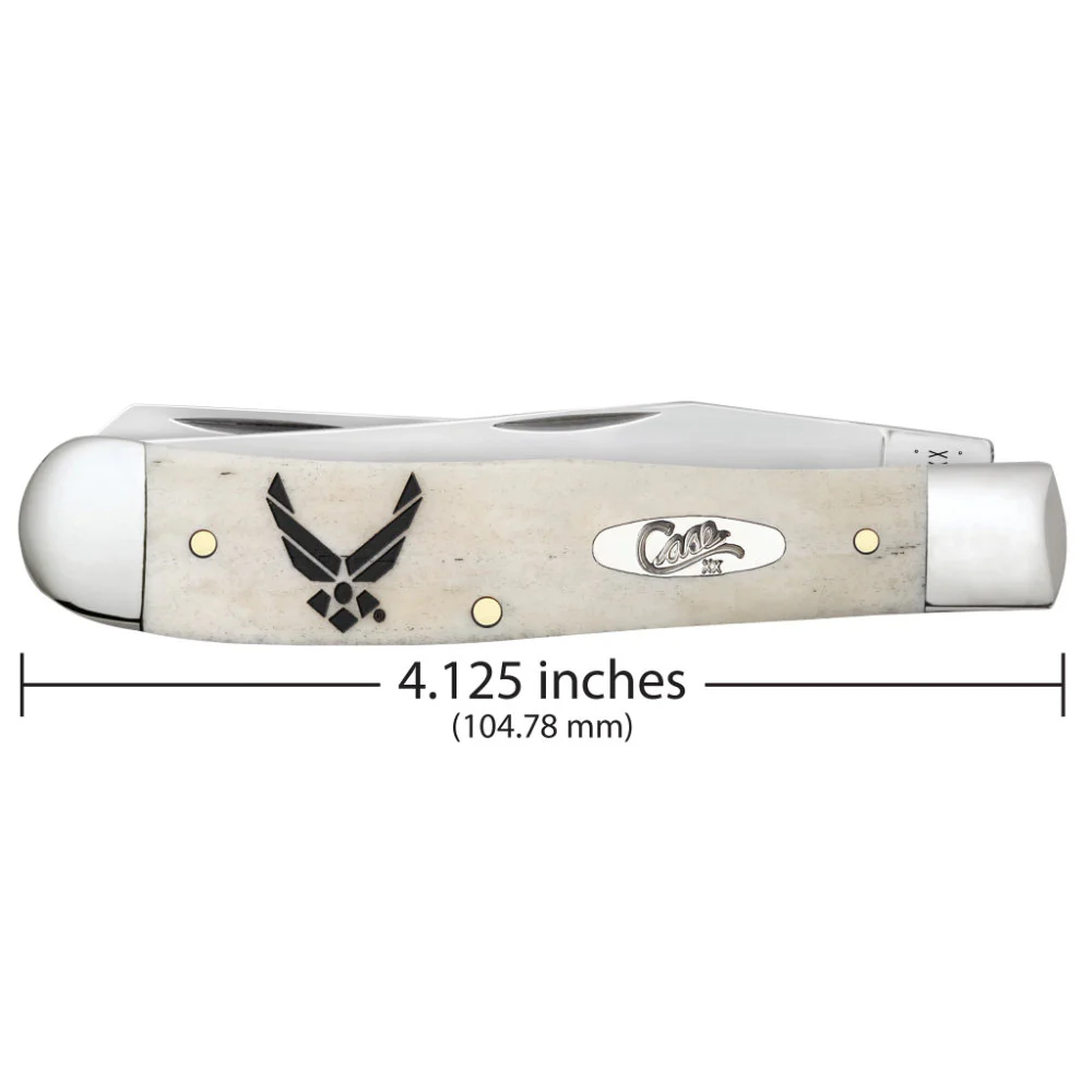 Case US Air Force Trapper Natural Bone Pocket Knife - Image 3