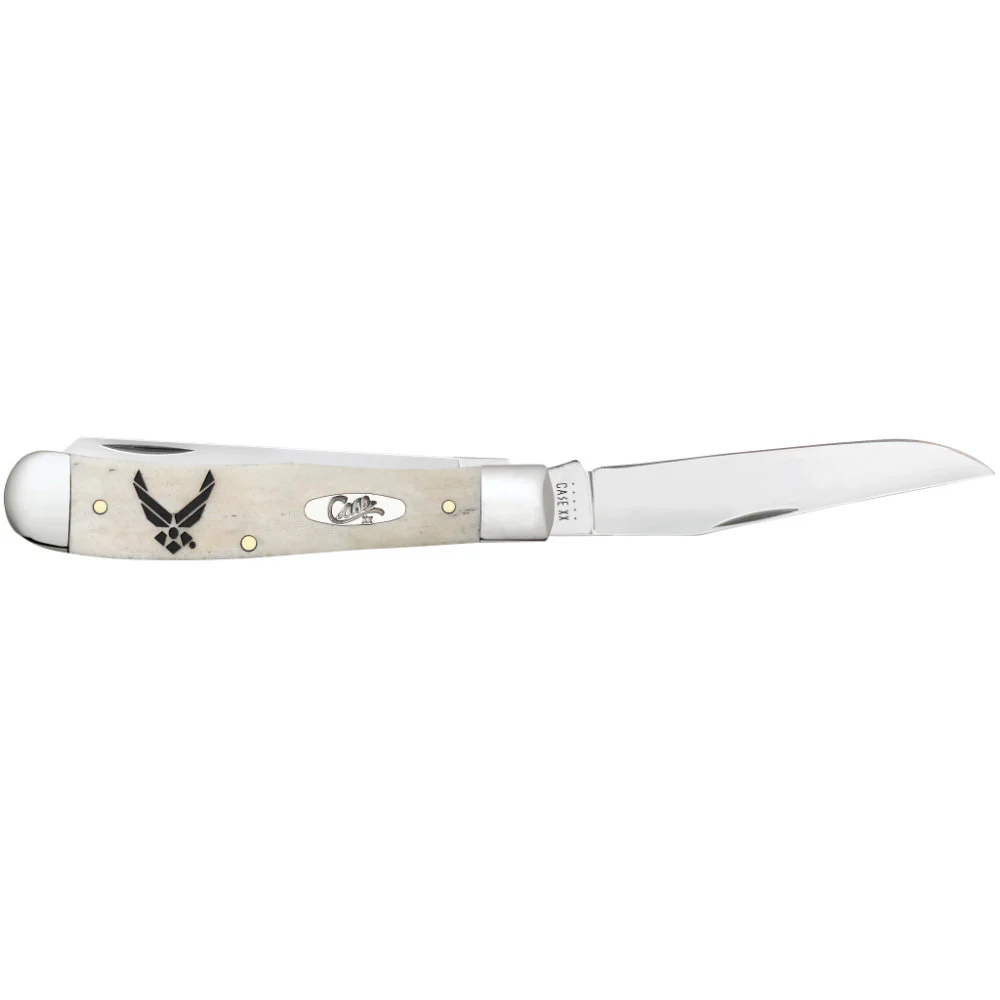 Case US Air Force Trapper Natural Bone Pocket Knife - Image 4