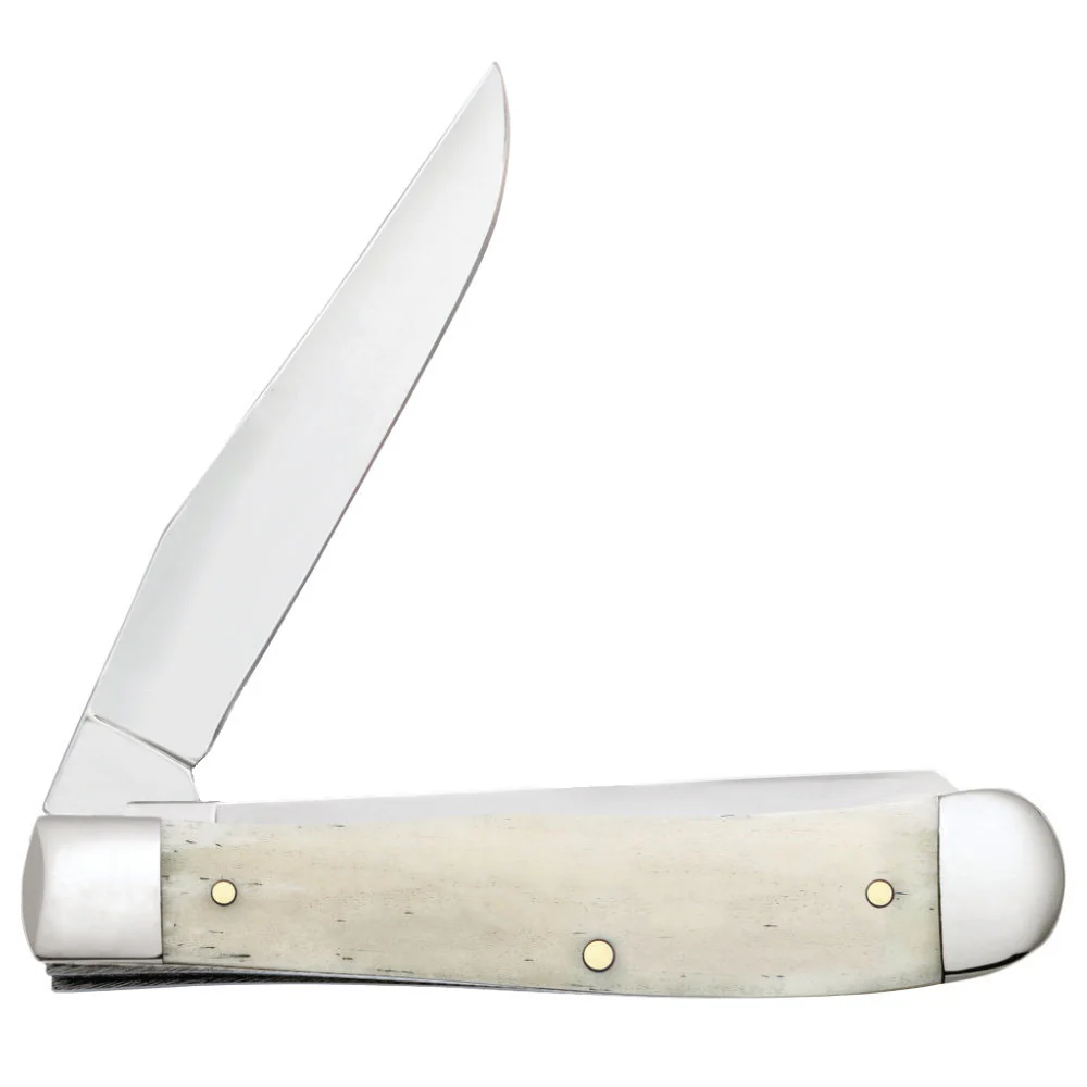 Case US Navy Trapper Natural Bone Pocket Knife - Image 6
